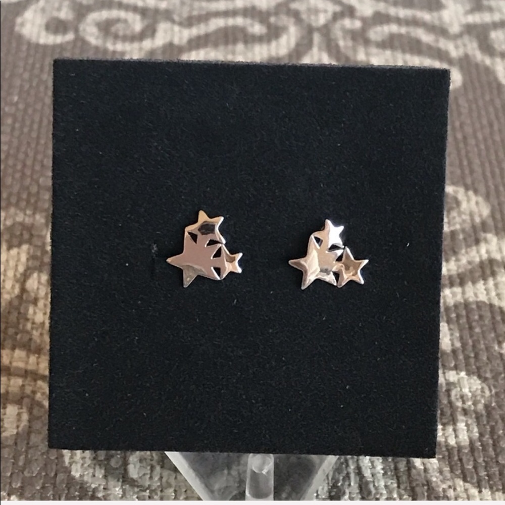 Sterling Silver Tro Star Earrings